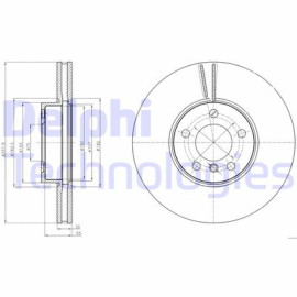 DELPHI bg9061 Диск тормозной DELPHI bg9061