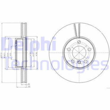 Диск тормозной DELPHI bg9061