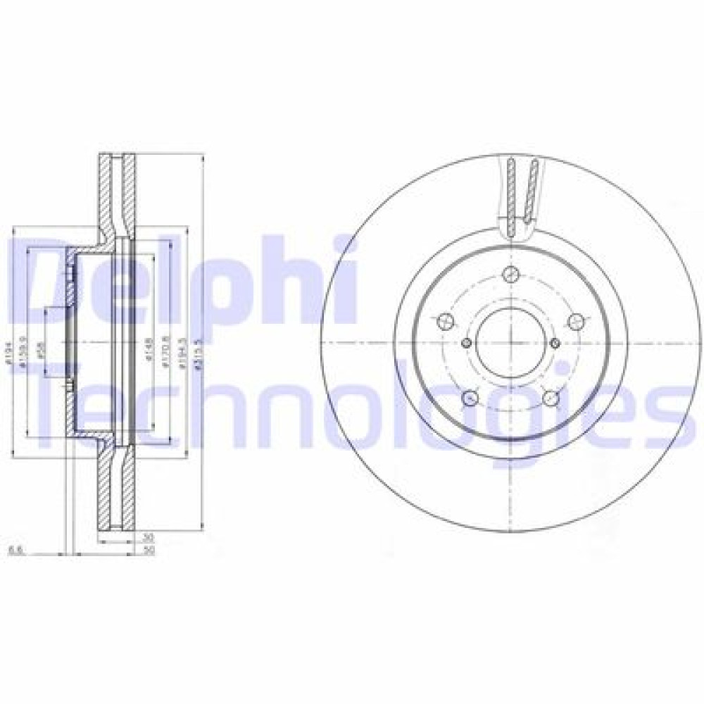 Диск тормозной DELPHI bg9084
