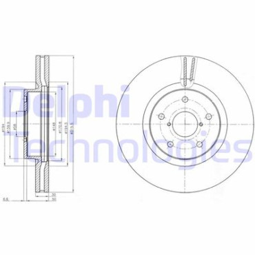 Диск гальмівний DELPHI bg9084