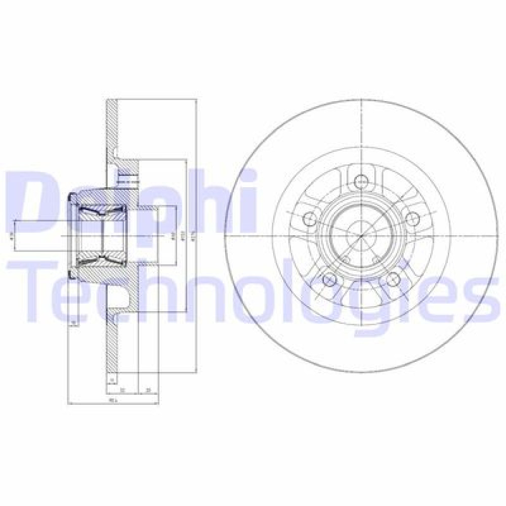 Диск гальмівний DELPHI bg9113rsc