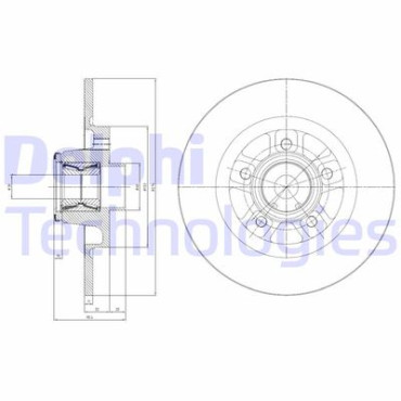 Диск тормозной DELPHI bg9113rsc