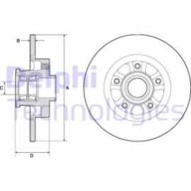 DELPHI bg9190rsc Диск гальмівний DELPHI bg9190rsc