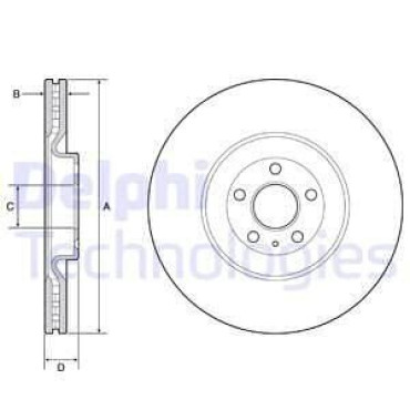 Диск гальмівний DELPHI bg9233c