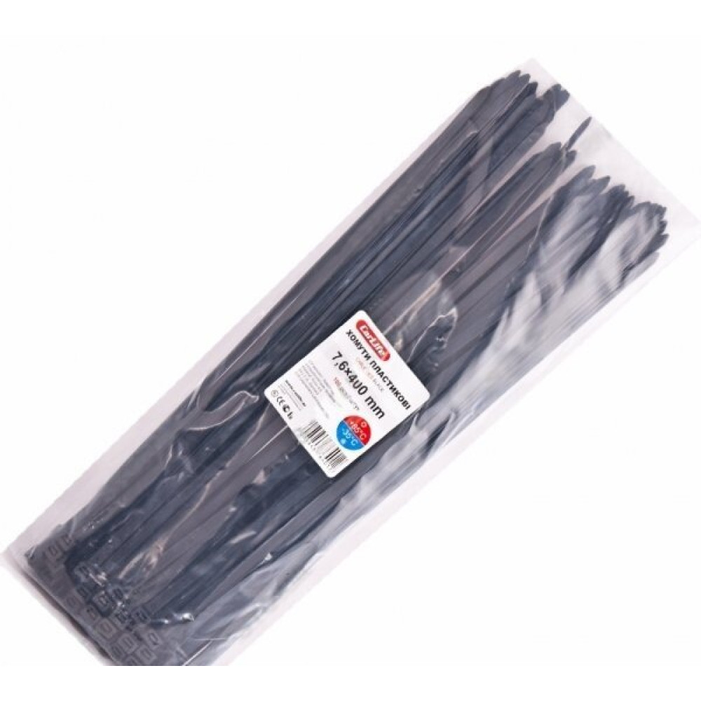Хомуты пластиковые черные CARLIFE bl76x400