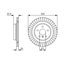 Диск гальмівний задній BOSCH 0986479c95
