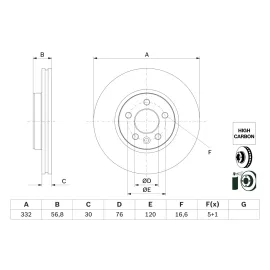 Диск тормозной передний BOSCH 0986479f04