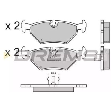 Тормозные колодки задние BREMSI bp2415