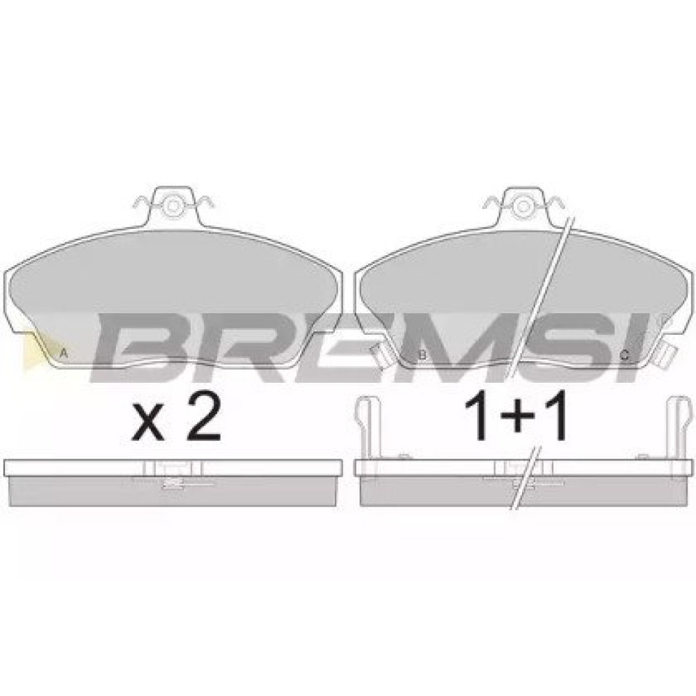Гальмівні колодки передні BREMSI bp2502
