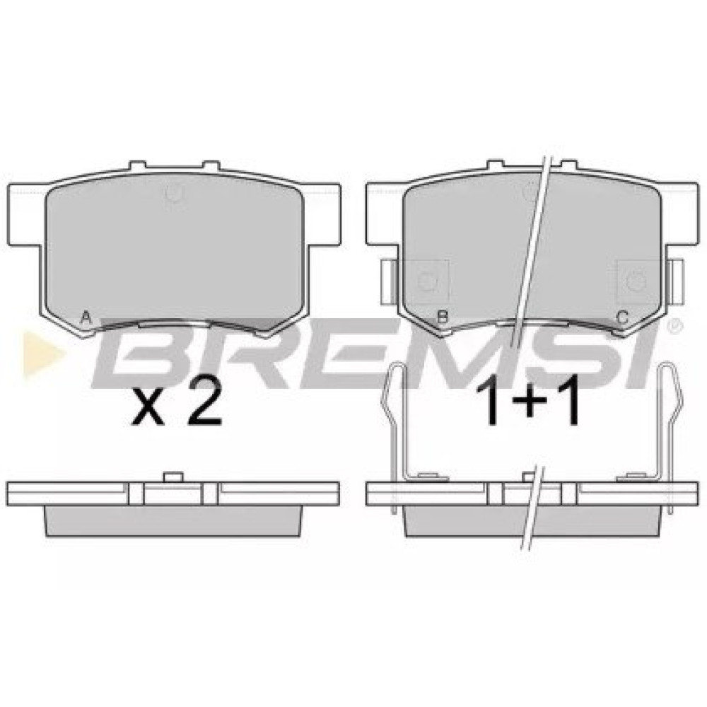 Гальмівні колодки задні BREMSI bp2544