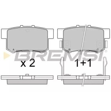 Тормозные колодки задние BREMSI bp2544