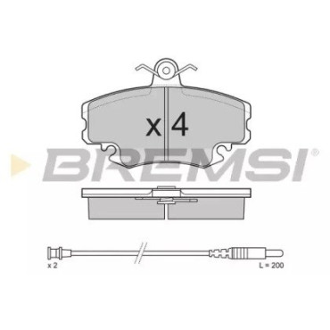 Гальмівні колодки передні BREMSI bp2590