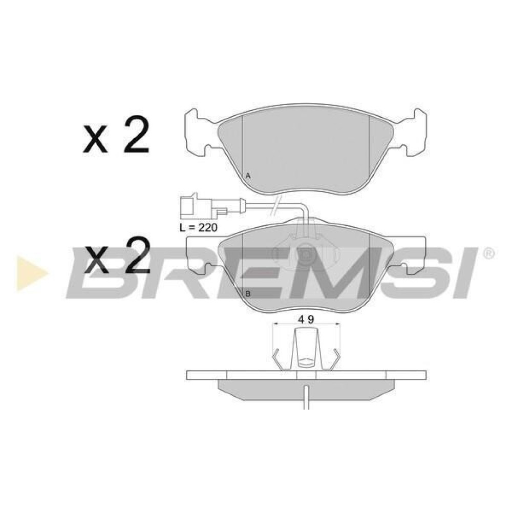 Гальмівні колодки передні BREMSI bp2673