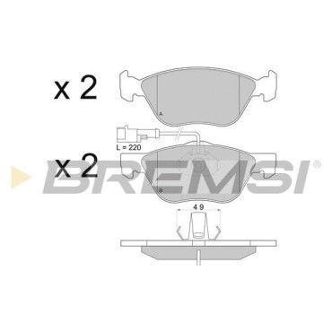 Тормозные колодки передние BREMSI bp2673