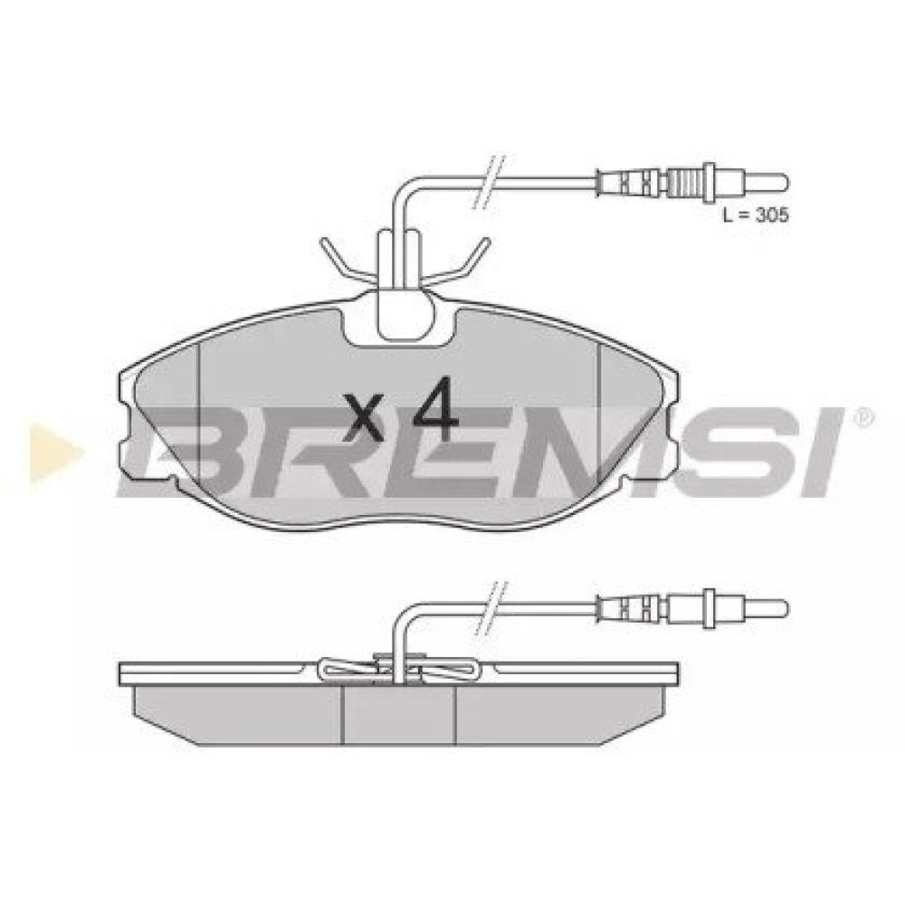 Тормозные колодки передние BREMSI bp2683