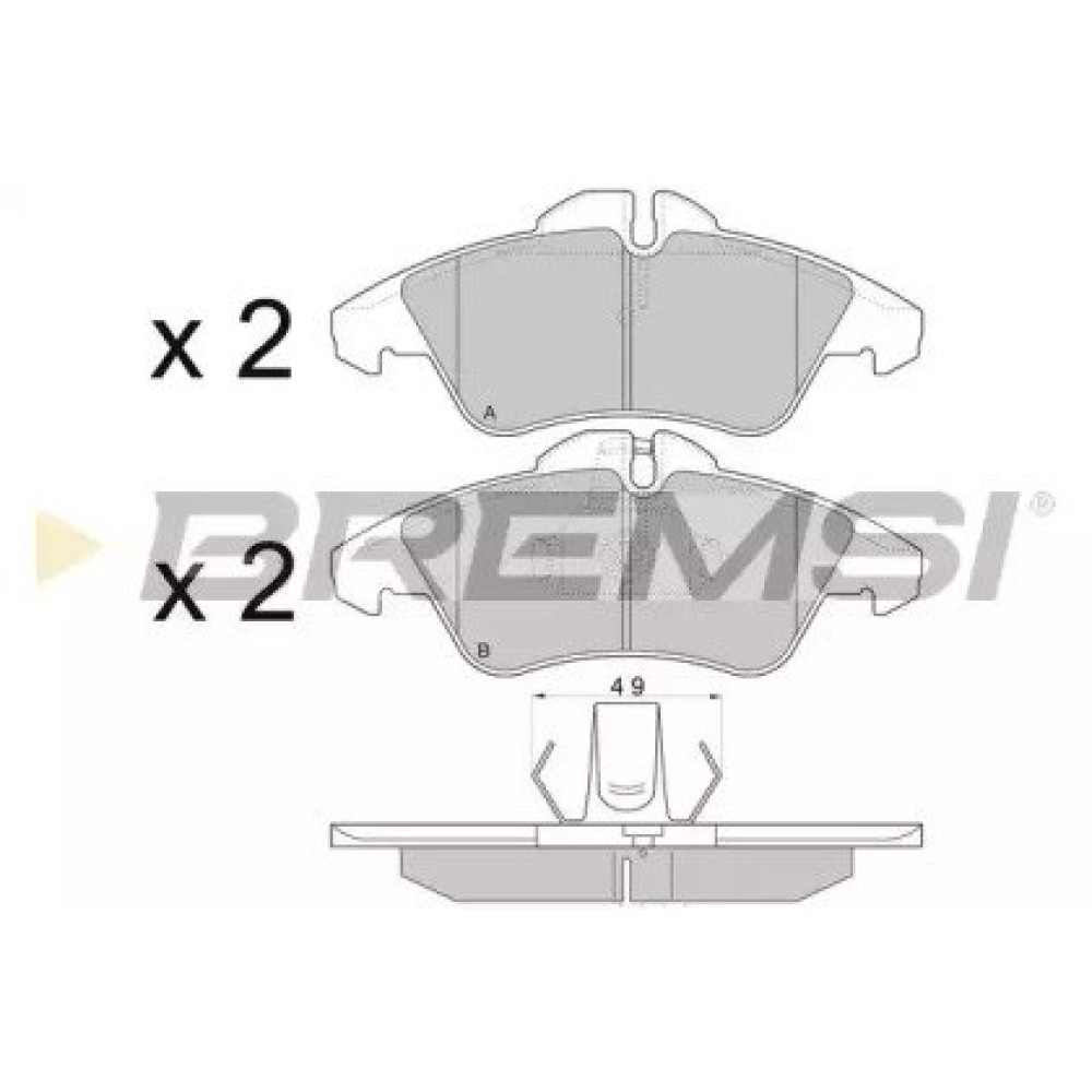 Тормозные колодки передние BREMSI bp2687