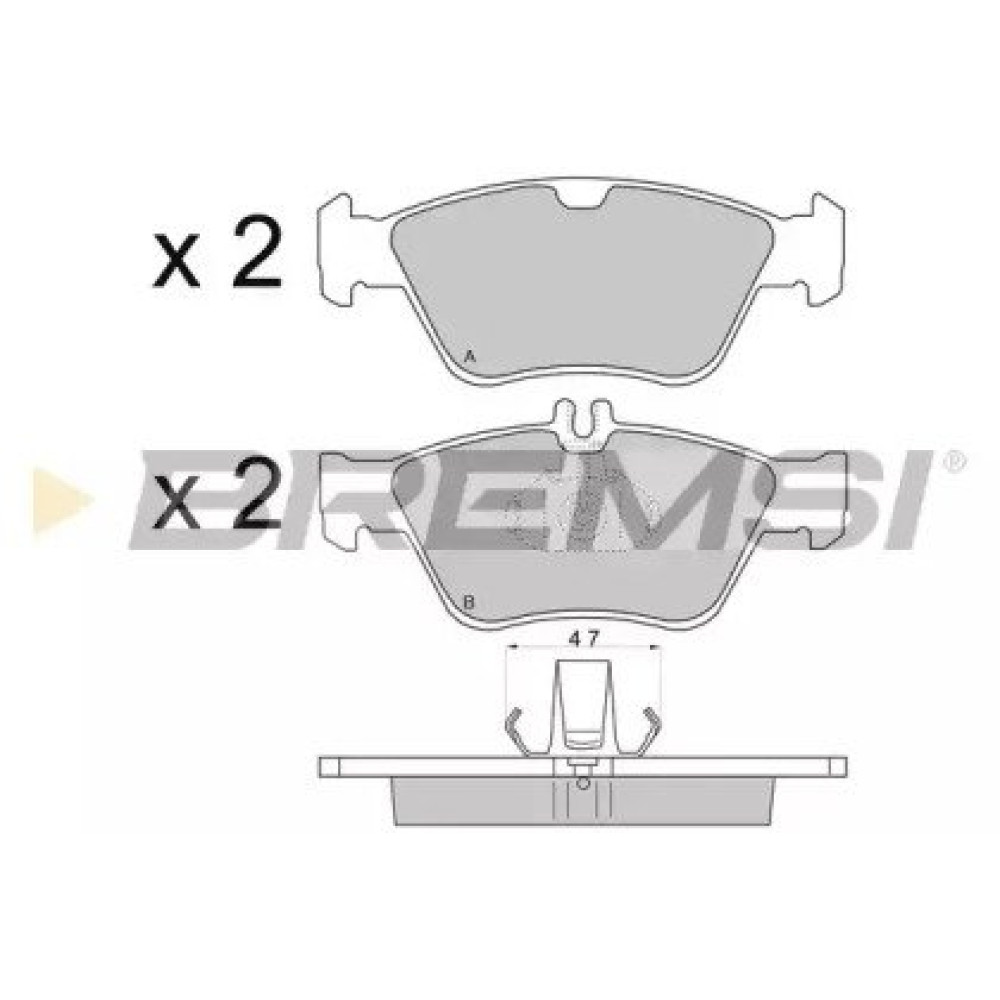 Гальмівні колодки передні BREMSI bp2694