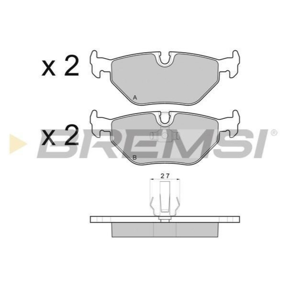 Тормозные колодки задние BREMSI bp2710