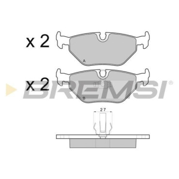 Тормозные колодки задние BREMSI bp2710