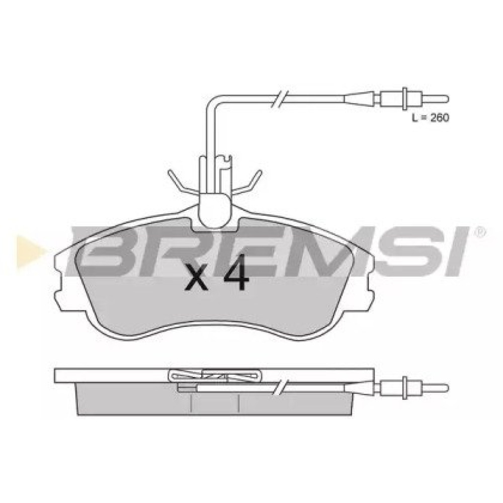 Тормозные колодки пер. (с датчиком) BREMSI bp2711