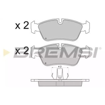 Тормозные колодки передние BREMSI bp2745