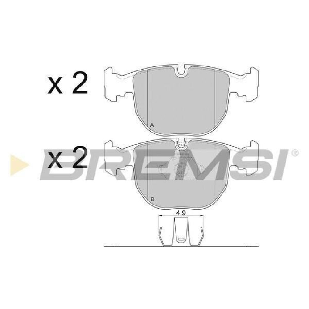Гальмівні колодки передні BREMSI bp2774