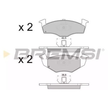 Тормозные колодки передние BREMSI bp2808