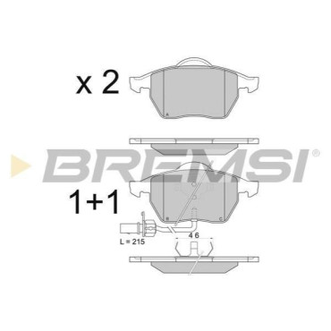 Гальмівні колодки передні з датчиком BREMSI bp2816