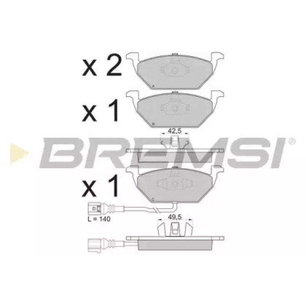 Гальмівні колодки BREMSI bp2848