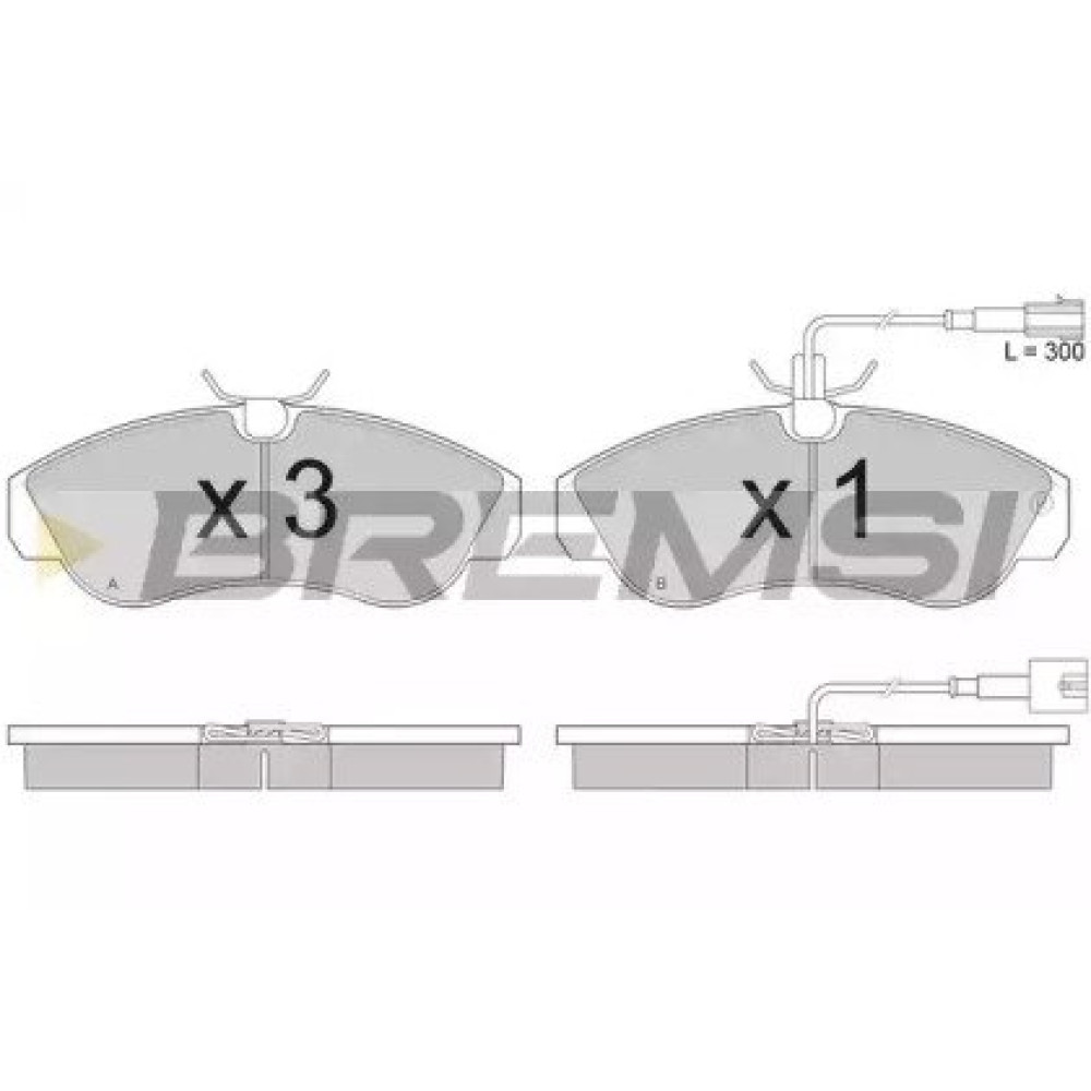 Тормозные колодки передние BREMSI bp2889