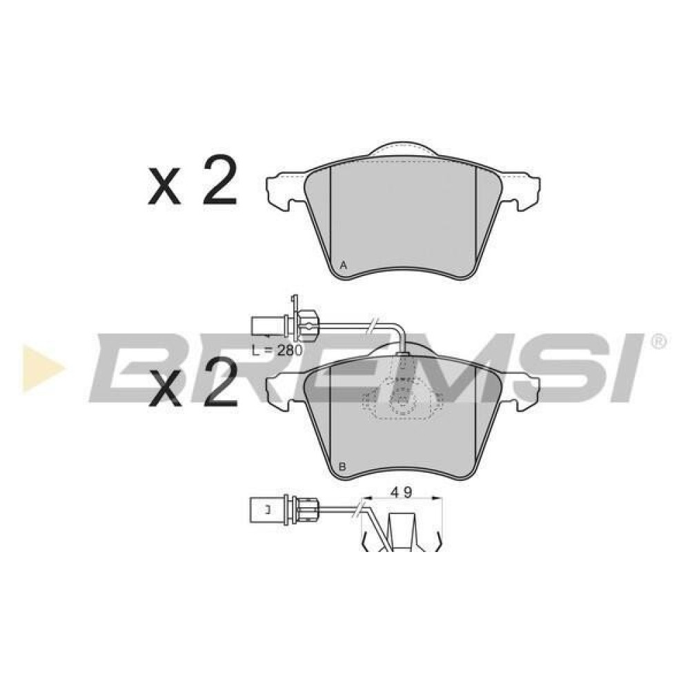 Гальмівні колодки передні BREMSI bp2900