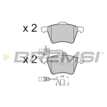Тормозные колодки передние BREMSI bp2900
