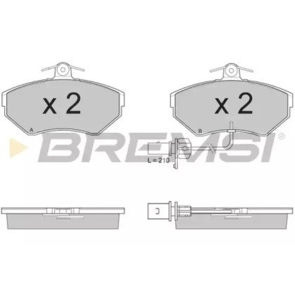 Гальмівні колодки передні з датчиком BREMSI bp2935