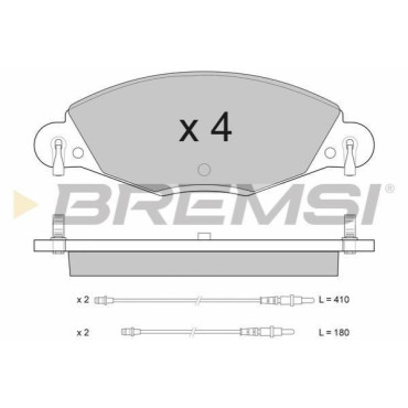 Гальмівні колодки передні BREMSI bp2937