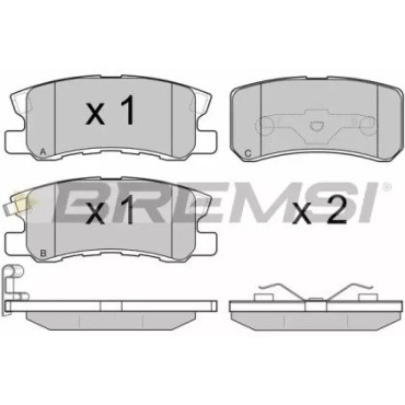 Тормозные колодки задние BREMSI bp2965