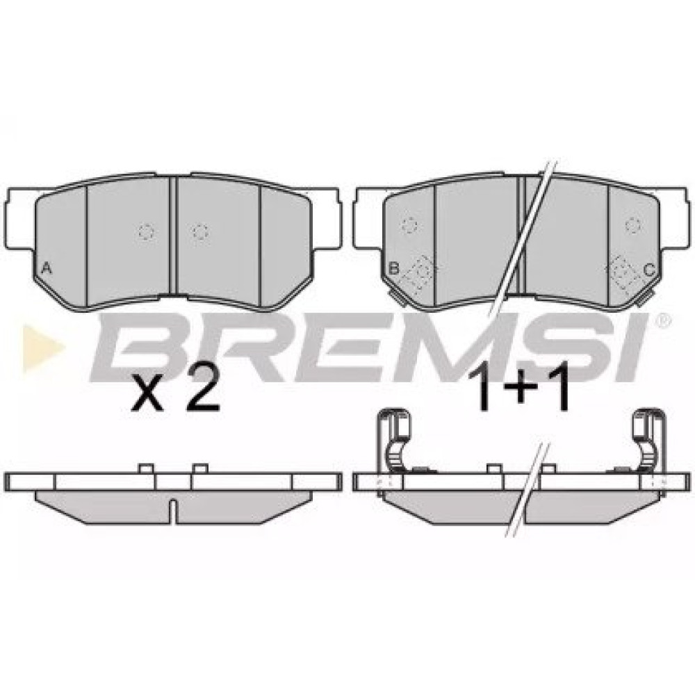 Тормозные колодки задние BREMSI bp2966