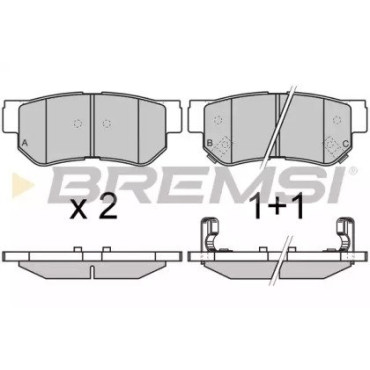 Тормозные колодки задние BREMSI bp2966