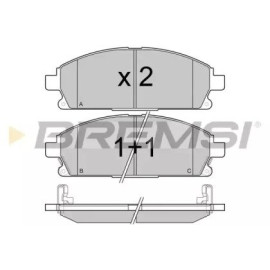 Гальмівні колодки передні BREMSI bp2968