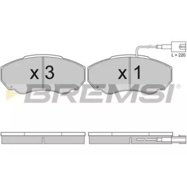 Гальмівні колодки передні BREMSI bp2997