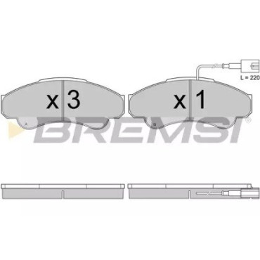 Гальмівні колодки передні BREMSI bp2998