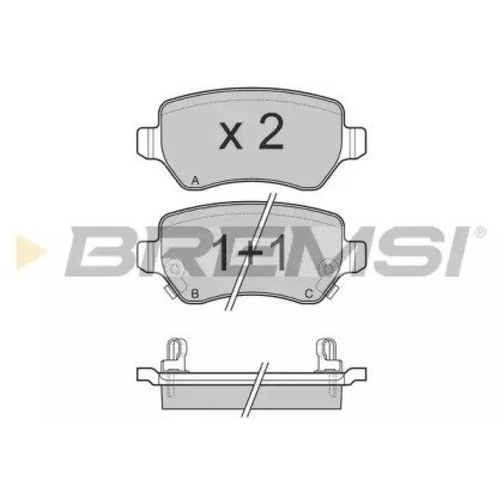 Гальмівні колодки BREMSI bp3027