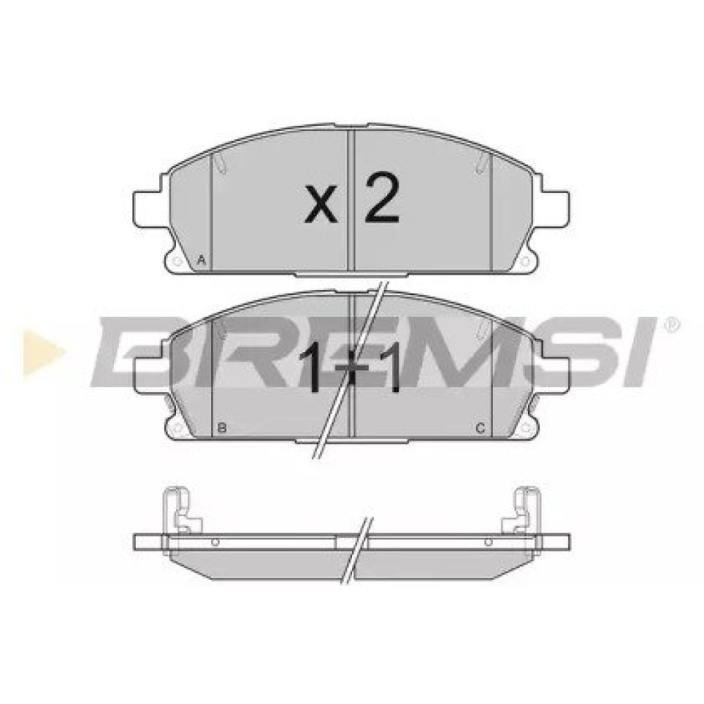 Гальмівні колодки передні BREMSI bp3068