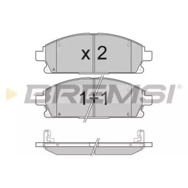 Тормозные колодки передние BREMSI bp3068