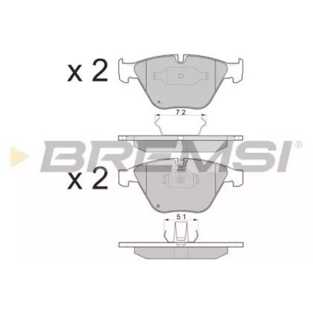 Тормозные колодки передние BREMSI bp3073