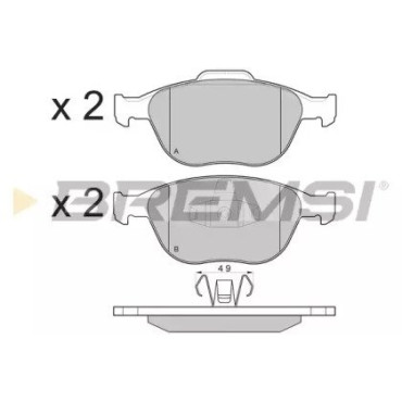 Тормозные колодки передние BREMSI bp3078