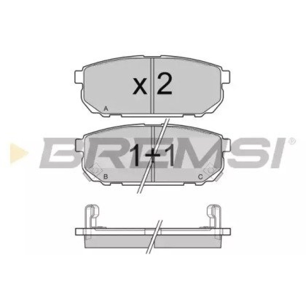 Тормозные колодки задние BREMSI bp3105