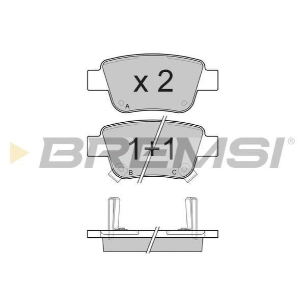 Гальмівні колодки задні BREMSI bp3112