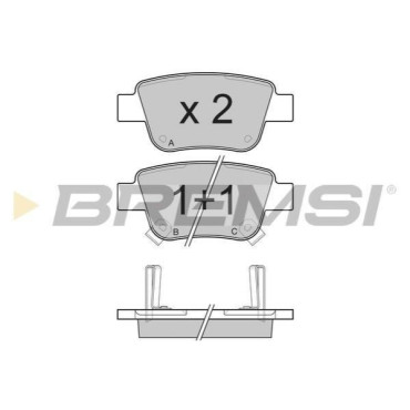 Гальмівні колодки задні BREMSI bp3112