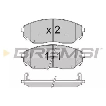 Гальмівні колодки передні BREMSI bp3116