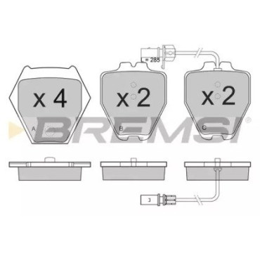 Гальмівні колодки передні BREMSI bp3121